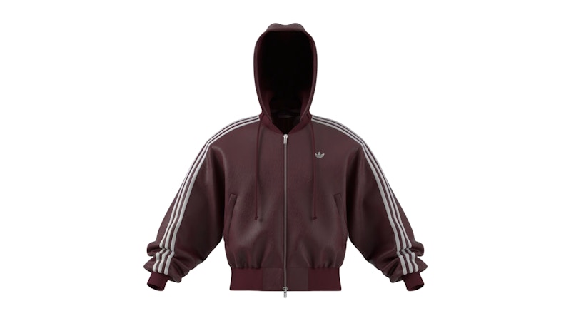 adidas Pleather Pad Jacket (Asia Sizing) Shadow Red
