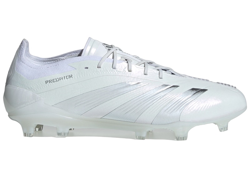 adidas Predator 24 Elite Low FG Cloud White Silver Metallic