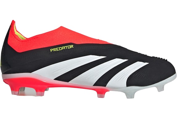 adidas Predator 24+ Laceless FG Core Black Cloud White Solar Red (GS)