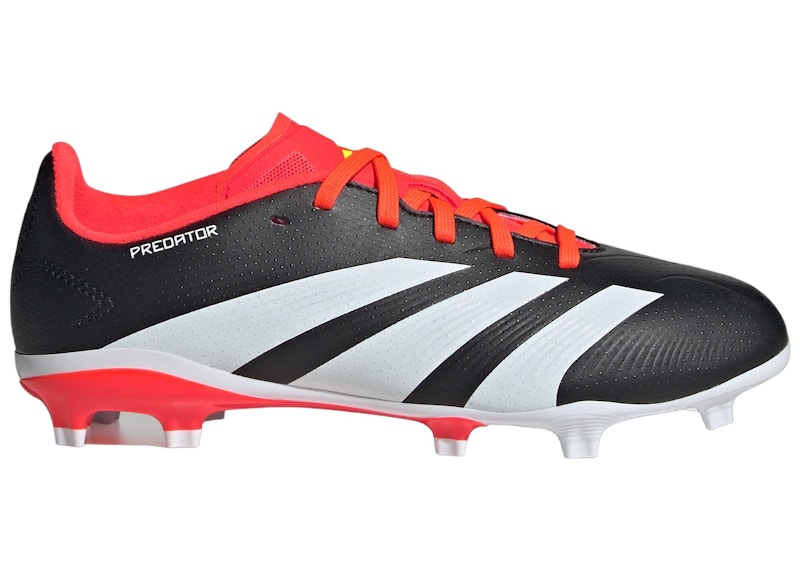 Pre-owned Adidas Originals Predator 24 League Fg Sneakers In Core Black/cloud White/solar Red