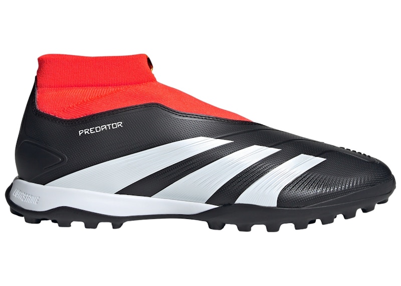 adidas Predator 24 League Laceless Turf Core Black Cloud White Solar Red Men s IG7715 US