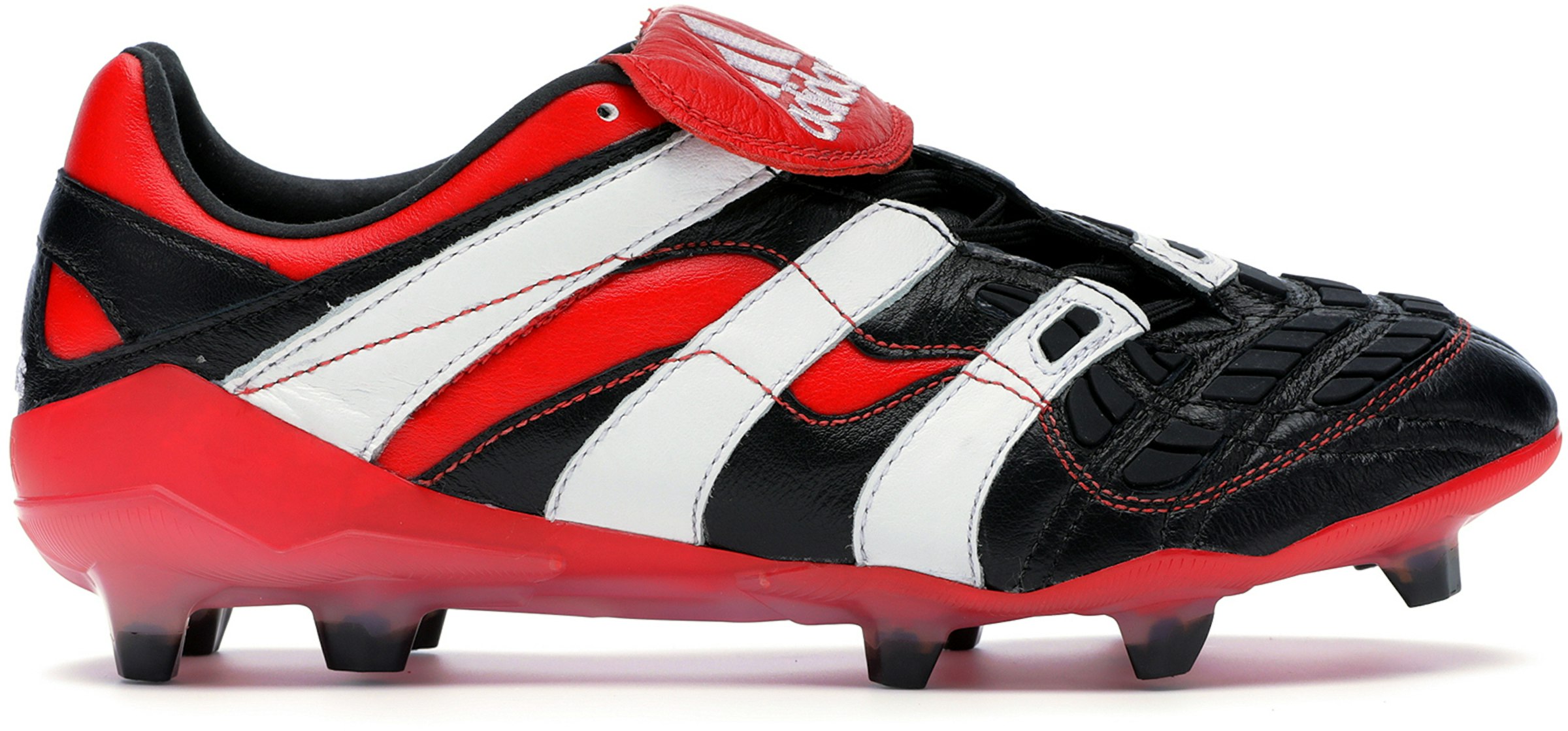 adidas Predator Accelerator Firm Ground Cleat Black White Red Men's D96665 - US