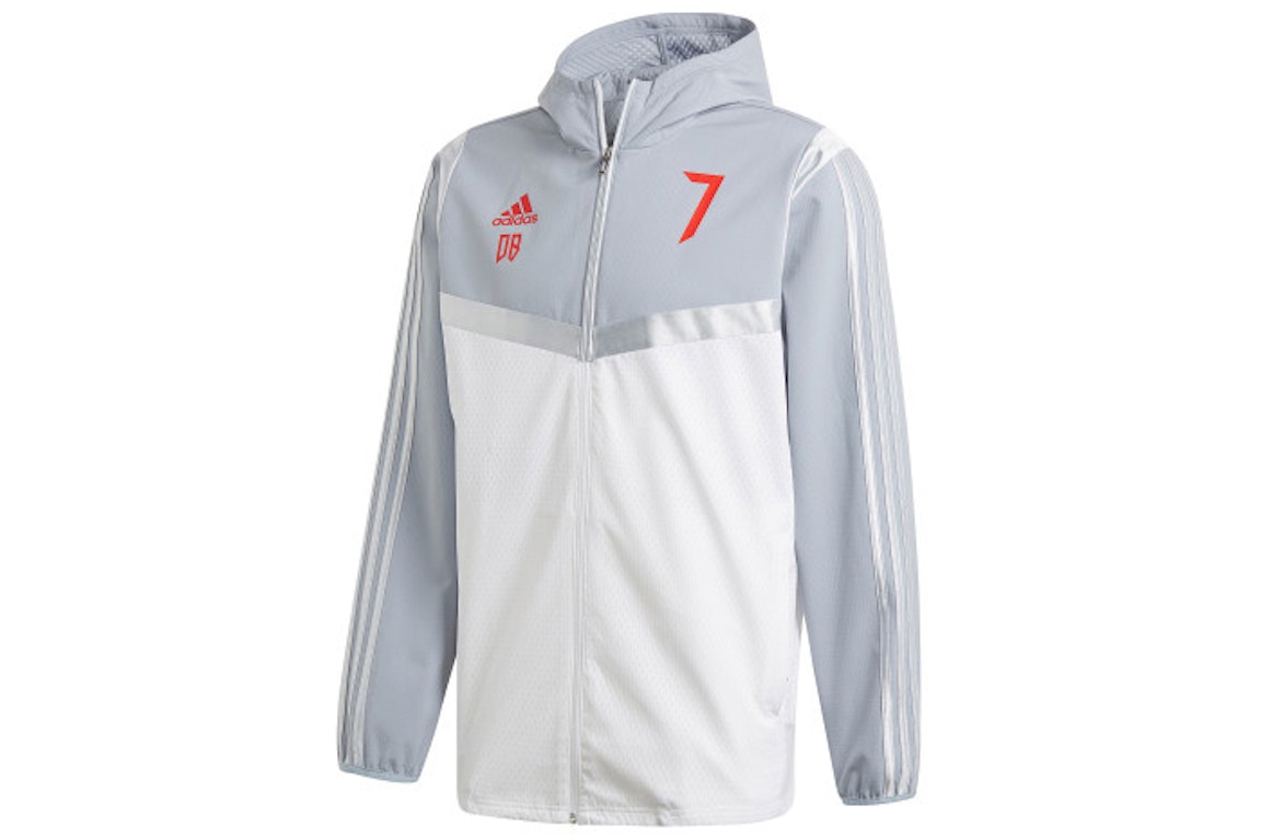 Pre-owned Adidas Originals Adidas Predator David Beckham Hooded Jacket White/light Grey