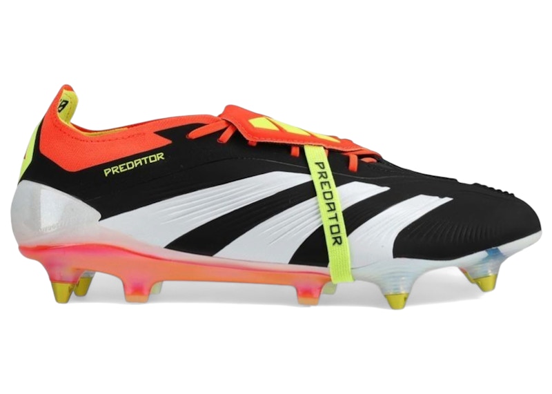 Men's Adidas Predator Elite FoldOver Tongue SG Solar Energy Pack Sneakers in Core Black/Footwear White/Solar Red