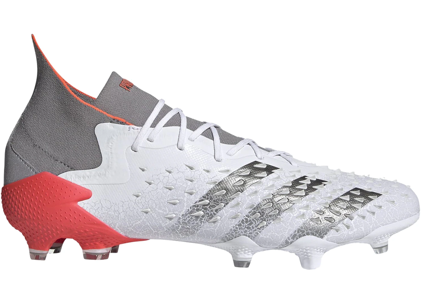 adidas Predator Freak 1 FG Demonskin White Solar Red Men's - FY6255 - US