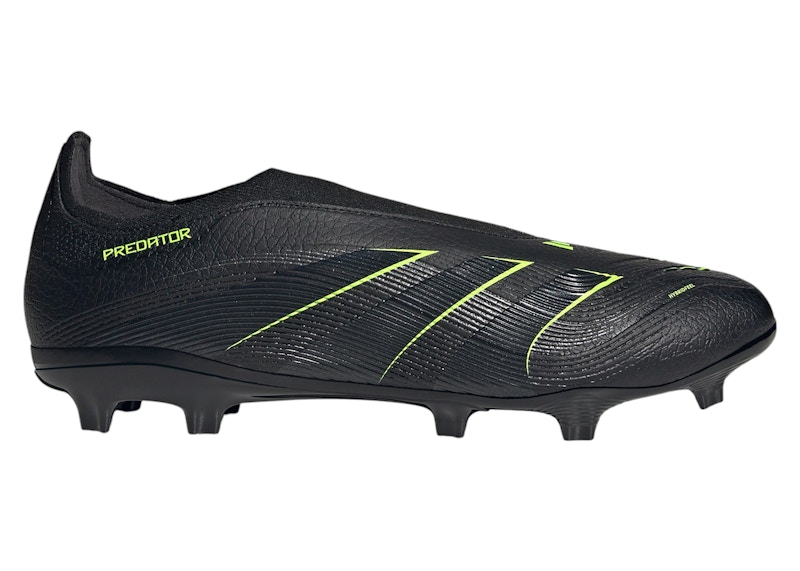 adidas Predator League Laceless FG/MG Core Black Carbon Lucid Lemon - JI1166