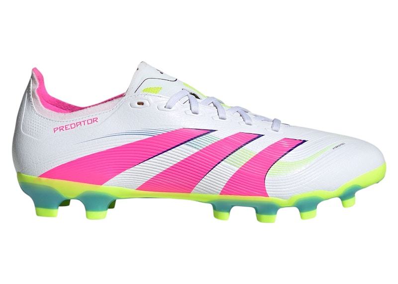 adidas Predator League MG Cloud White Lucid Pink Lucid Lemon