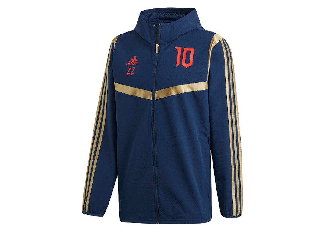 Pre-owned Adidas Originals Adidas Predator Zinedine Zidane Hooded Jacket Navy/collegiate Navy/red