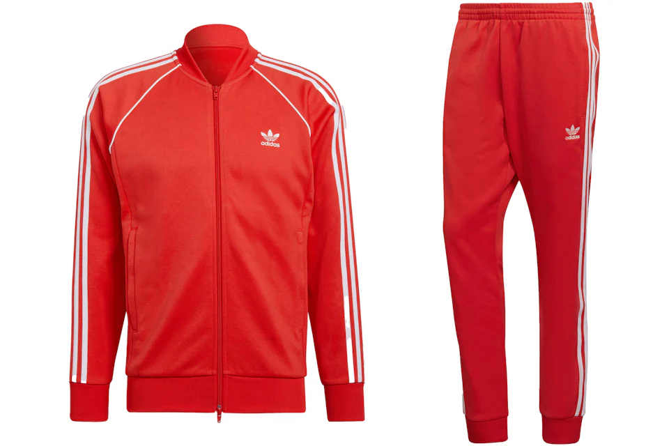 adidas Primeblue SST Track Jacket & Pant Set Vivid Red Men's - SS23 - US