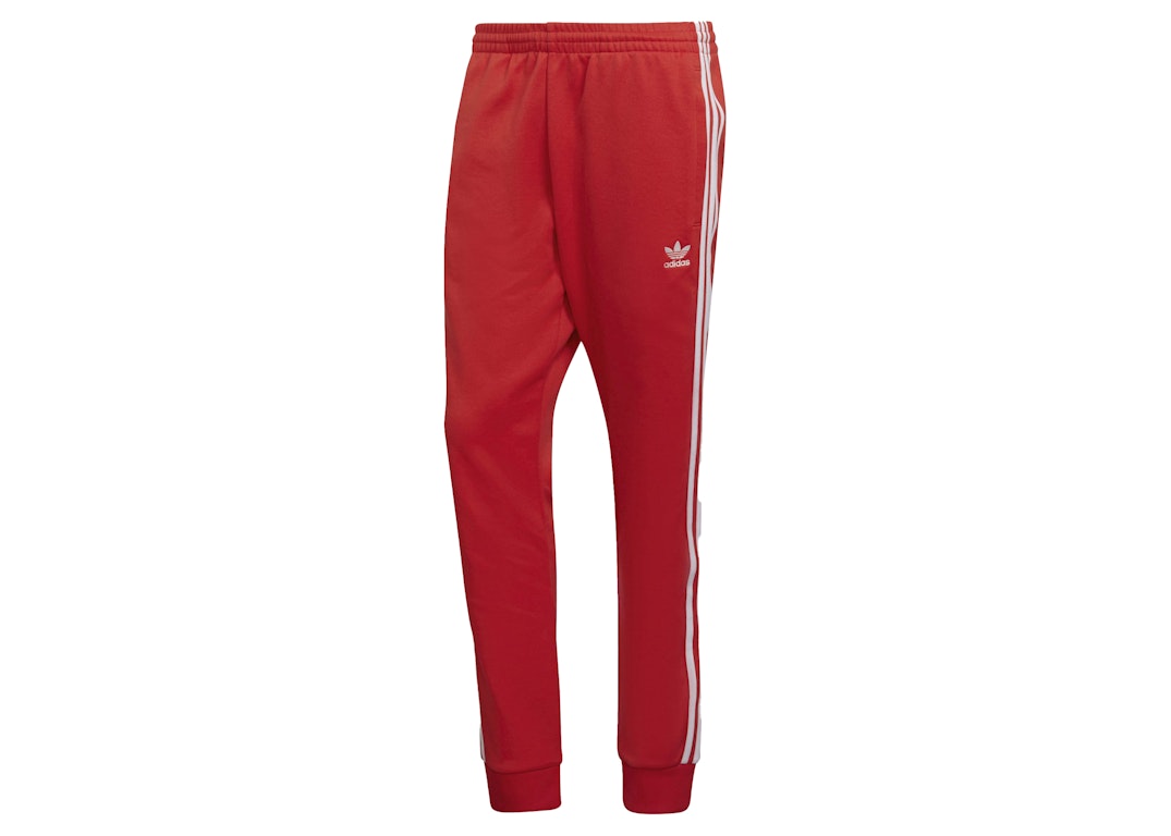 Pre-owned Adidas Originals Adidas Primeblue Sst Track Pants Vivid Red