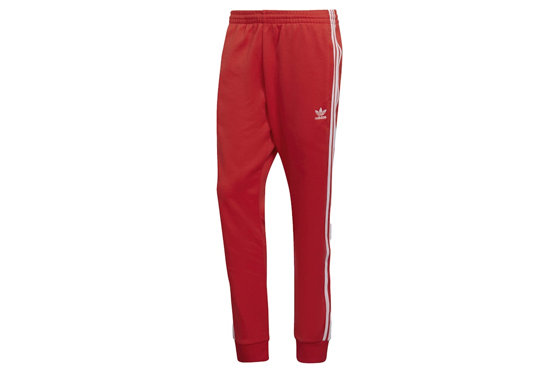 Pre-owned Adidas Originals Adidas Primeblue Sst Track Pants Vivid Red