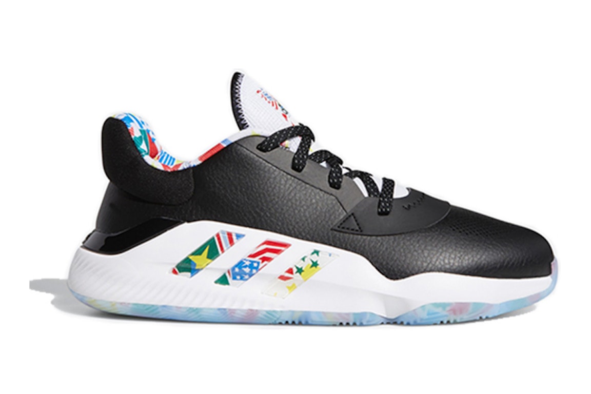 Pre-owned Adidas Originals Adidas Pro Bounce 2019 Low Fiba Ball Around The World In Core Black/cloud White/glow Blue