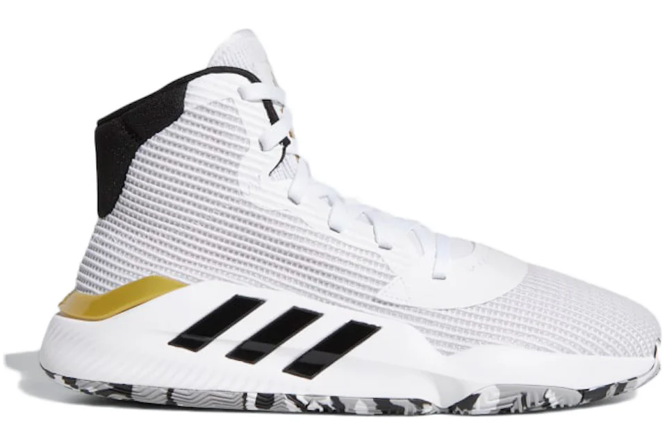 Adidas pro bounce white and gold Clearance