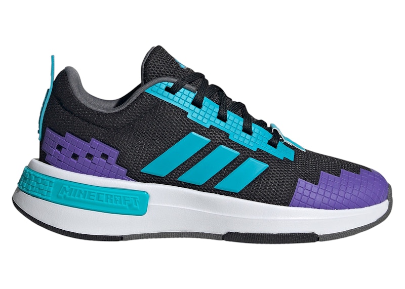 マイクラ限定品です。 adidas Pro Minecraft Black Lucid Cyan (GS) - JR1966 - JP