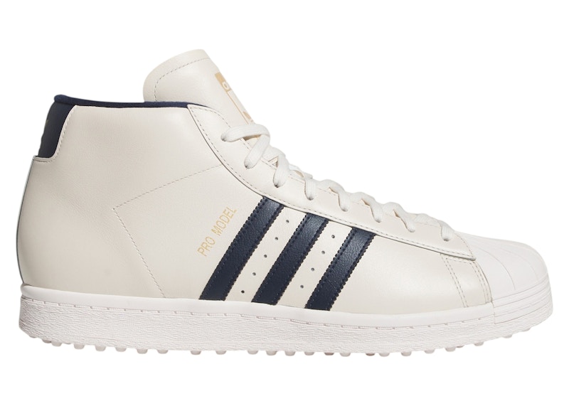 adidas Pro Model Midcut Spikeless Golf Chalk White Night Indigo - JQ7722