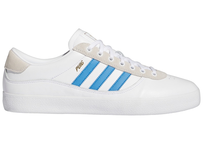Pre-owned Adidas Originals Men's Adidas Puig Sneakers In Cloud White/blue Bird/gold Metallic In Multi