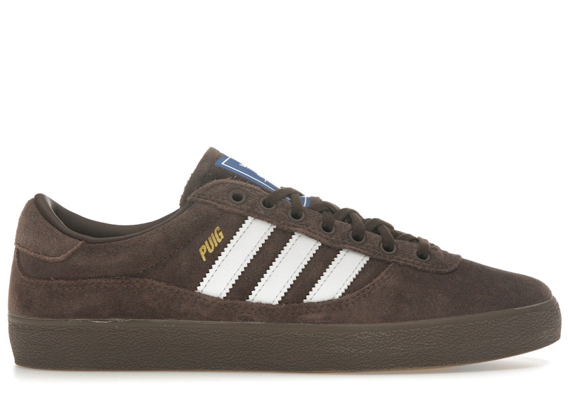 Pre-owned Adidas Originals Men's Adidas Puig Indoor Sneakers In Brown/cloud White/blue Bird