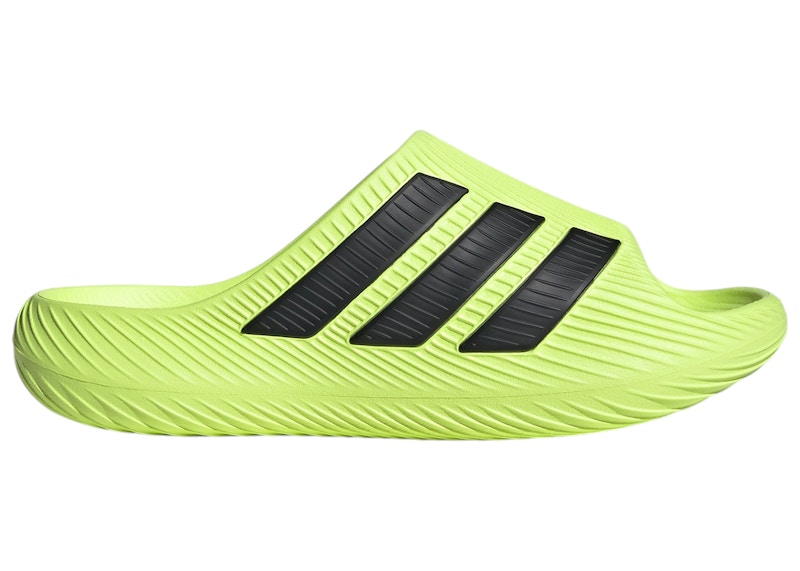Men's Adidas Purecll Slides Black Sneakers in Hi/Res Yellow/Core Black