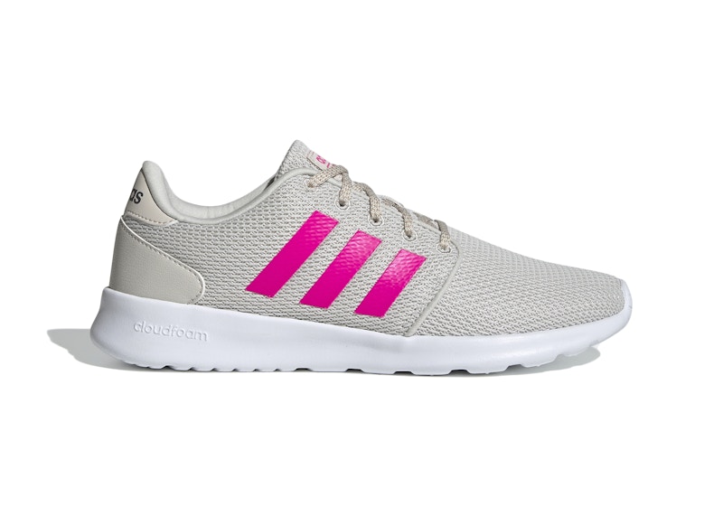 Adidas women's cloudfoam qt racer clearance white