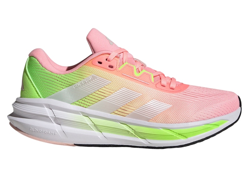 Pre-owned Adidas Originals Questar 3 (women's) Sneakers In Pink Spark/halo Silver/lucid Lemon