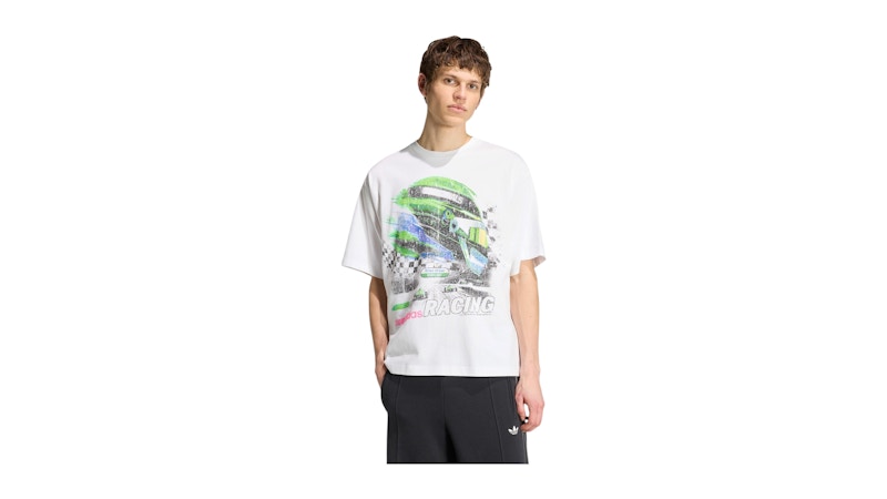 adidas Racing Helmet Graphic Tee White