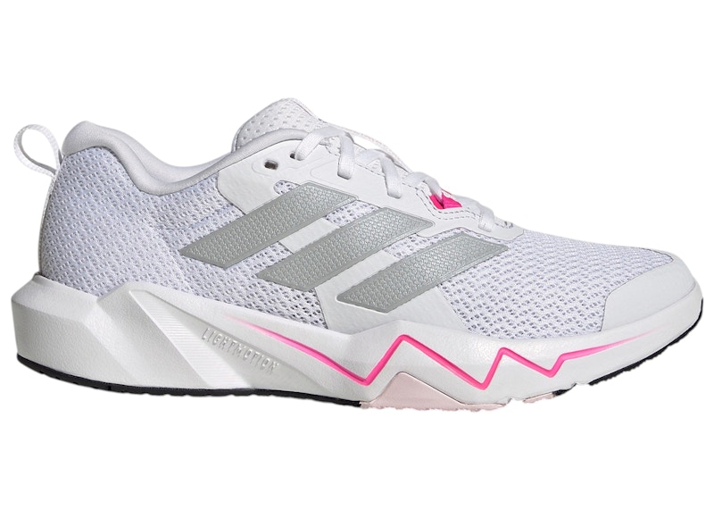 Adidas Rapidmove Go White Silver (Women's) Sneakers in Cloud White/Silver Metallic/Lucid Pink