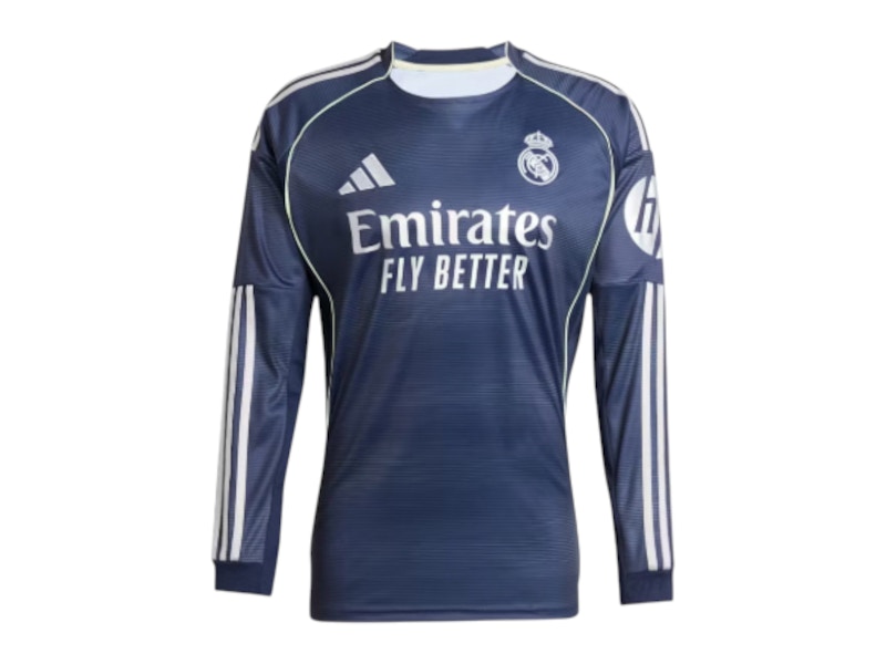 adidas Real Madrid 25/26 Long Sleeve Away Jersey (Asia Sizing