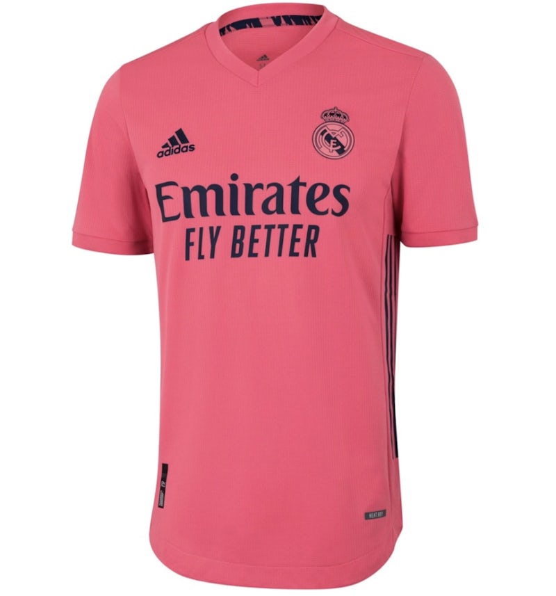 adidas Real Madrid Away Authentic Heat.Rdy Shirt 20 21 Pink Jersey Pink Men s US
