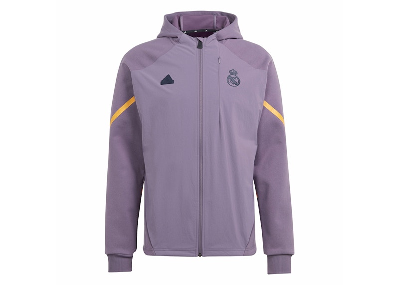 adidas Real Madrid Designed For Gameday Full-Zip Hoodie Shadow Violet Men's  - SS24 - GB