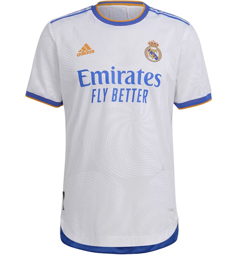 adidas Real Madrid Home Authentic 21/22 Jersey White Men's SS23 US