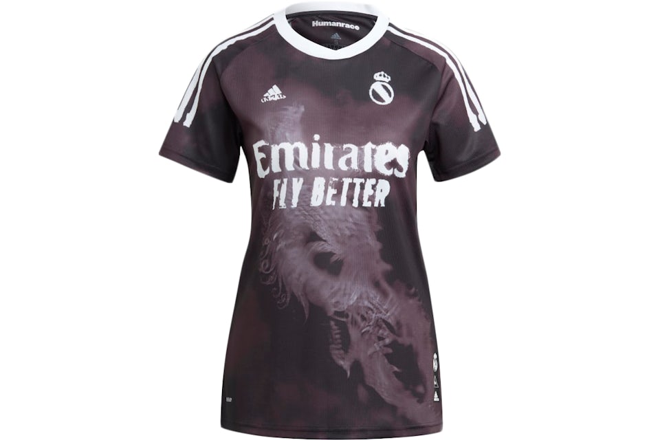 adidas Real Madrid Human Race Womens Jersey Black White FW20 US