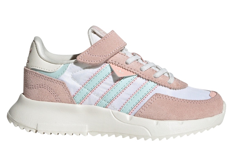 Pre-owned Adidas Originals Retropy F2 White Sneakers In Core White/halo Mint/sandy Pink