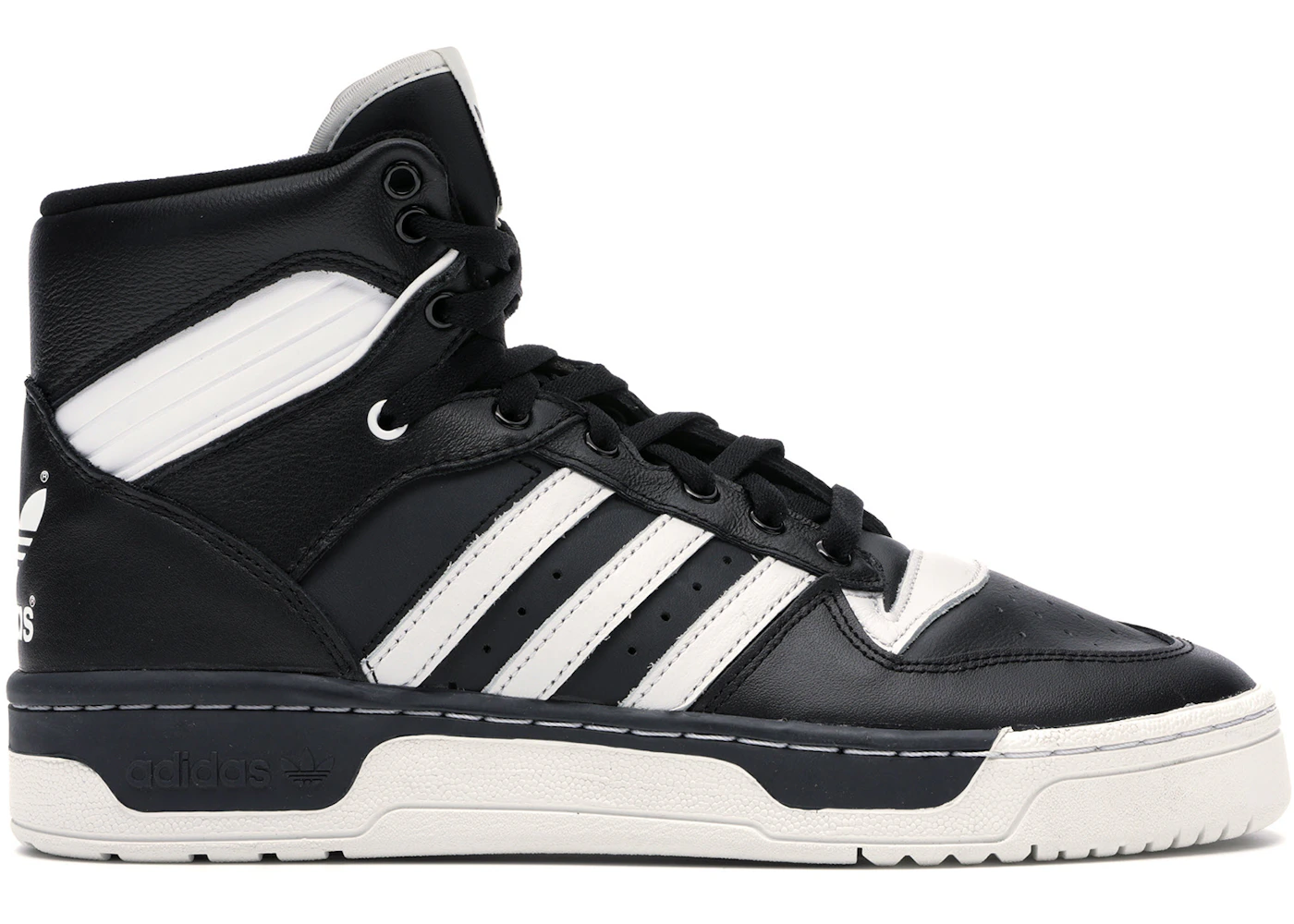 Black and white high top adidas Clearance