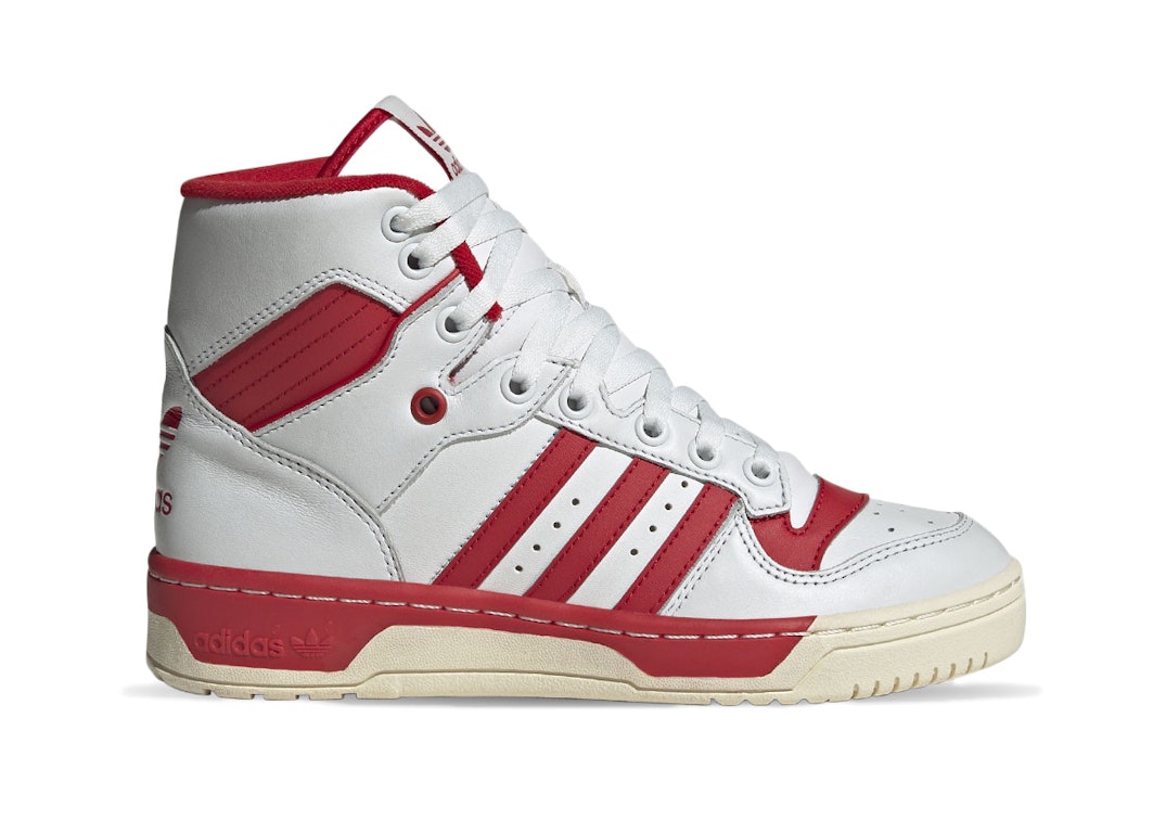 Pre-owned Adidas Originals Adidas Rivalry Hi Crystal White Scarlet Red (women's) In Crystal White/better Scarlet/cream White