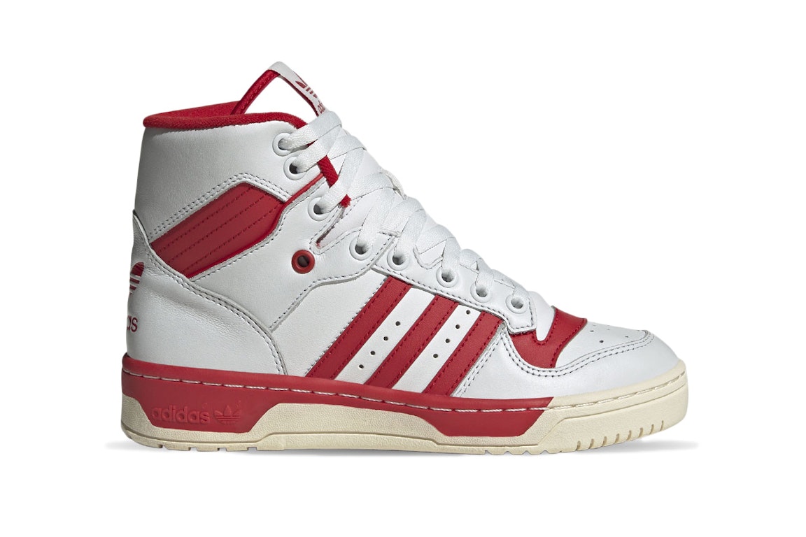 Pre-owned Adidas Originals Adidas Rivalry Hi Crystal White Scarlet Red (women's) In Crystal White/better Scarlet/cream White