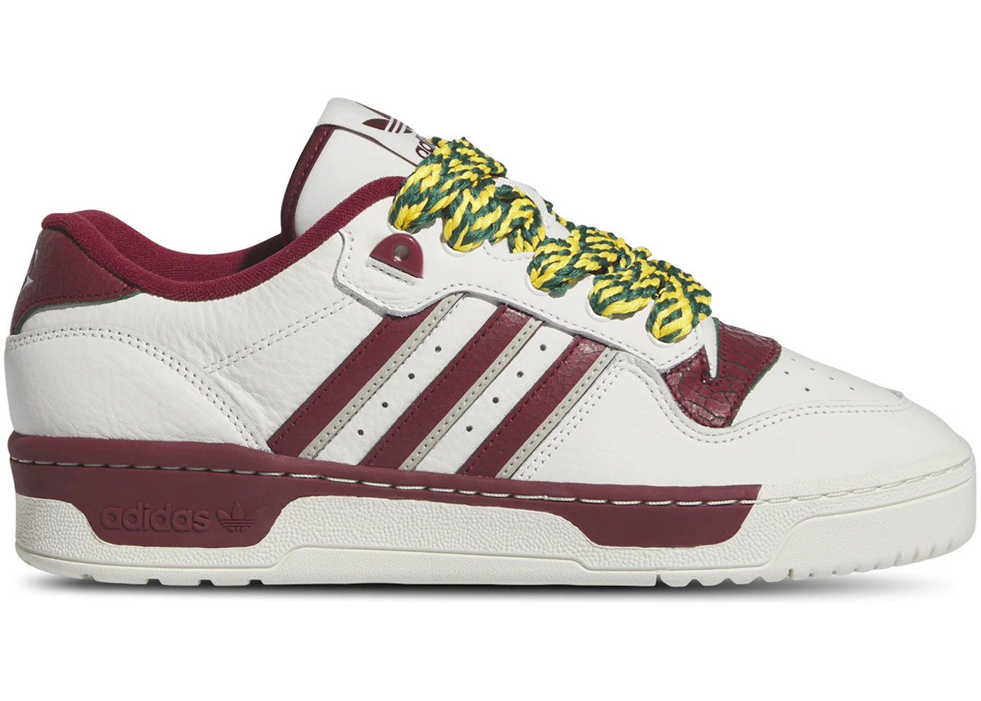 adidas Rivalry Low White Maroon Yellow Men's - IH774 - US