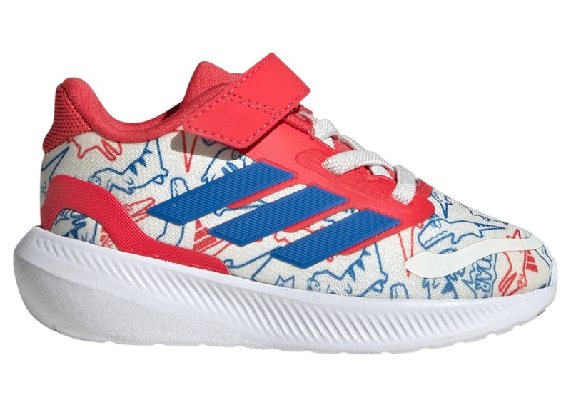 Pre-owned Adidas Originals Runfalcon 5 Dino Sneakers In Off White/bright Royal/semi Lucid Red