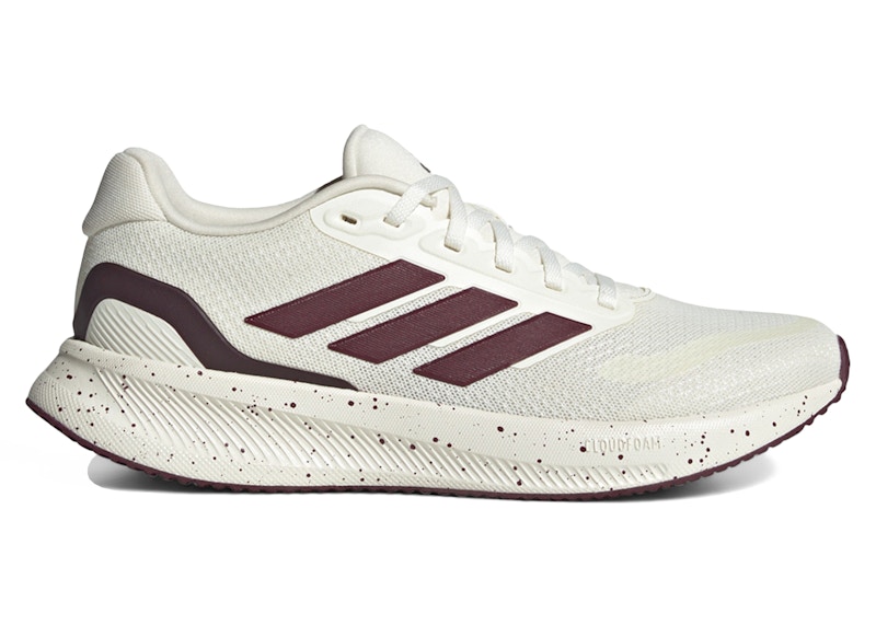 Pre-owned Adidas Originals Runfalcon 5 (women's) Sneakers In Off White/maroon/core Black