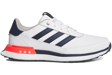 Adidas S2G 24 Leather Spikeless Golf Shoes - Cloud White / Collegiate Navy / Lucid Red Adidas S2G 24 Leather Spikeless Golf Shoes - Cloud White / Collegiate Navy / Lucid Red
