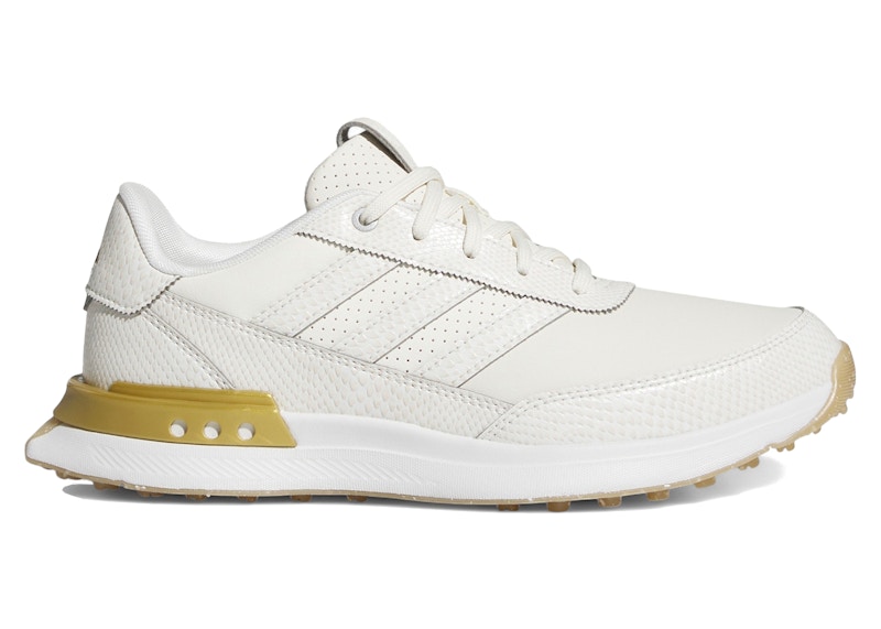 adidas S2G 24 Leather Spikeless Golf Off White Gold Metallic Gum (Women's) - JI4038
