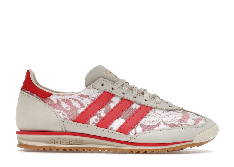 Pre-owned Adidas Originals Sl 72 Og Liberty London (women's) Sneakers In Footwear White/crew White/better Scarelet Red In Multi
