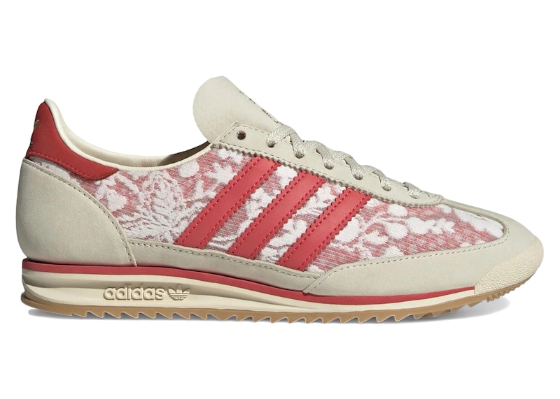 Pre-owned Adidas Originals Sl 72 Og Liberty London (women's) Sneakers In Footwear White/crew White/better Scarelet Red In Multi