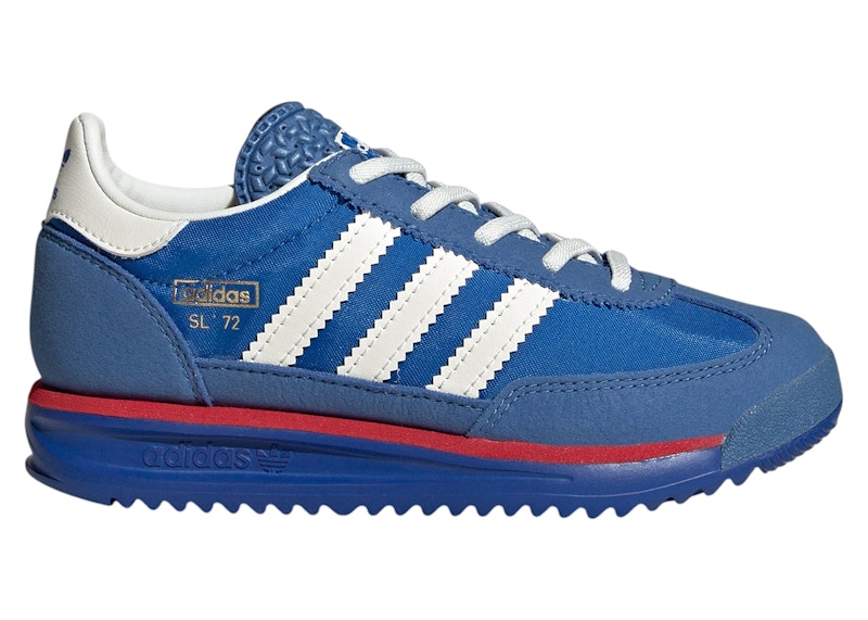 Pre-owned Adidas Originals Sl 72 Rs Elastic Laces Sneakers In Blue/core White/better Scarelet Red