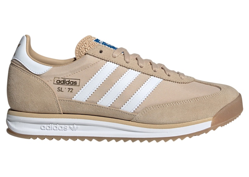 Pre-owned Adidas Originals Men's Adidas Sl 72 Rs Sneakers In Magic Beige/cloud White/blue Bird