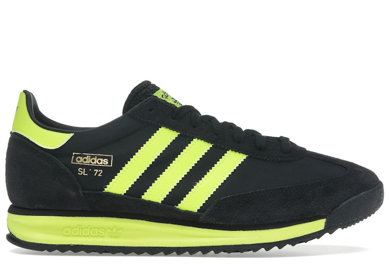 ◆adidas◆ SL 72 Black Yellow IG4647 adidas Originals SL 72 Rs Cblack Solyellow Goldmt IG4647