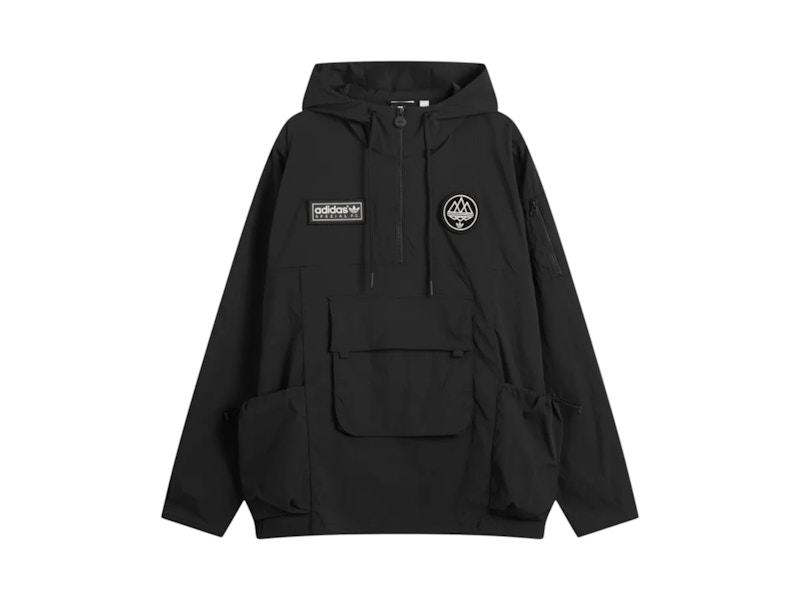 SPZL FC スモック　アノラックジャケット US:Mサイズ(日本規格:XL) adidas SPZL F.C. Smock Jacket Black Men's - US