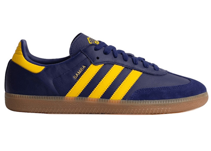 Adidas samba blue store and yellow