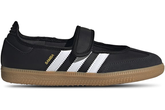 Goma de mascar adidas Samba Jane en blanco y negro (GS)