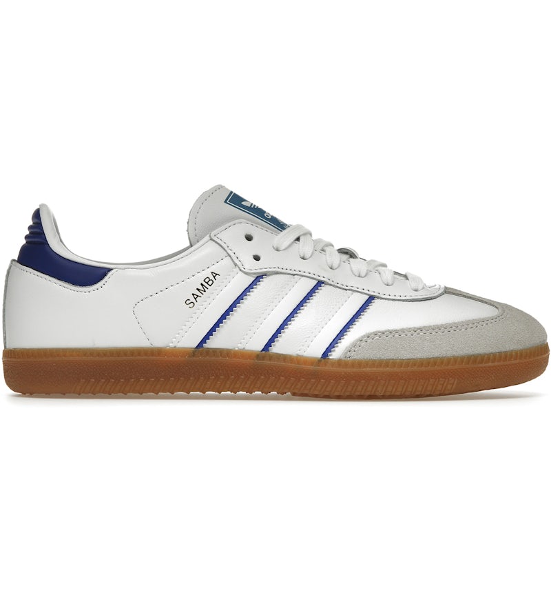 adidas Samba Leather Cloud White Lucid Blue Men's - IG2339 - US adidas Samba Leather Cloud White Lucid Blue Men's - IG2339 - US