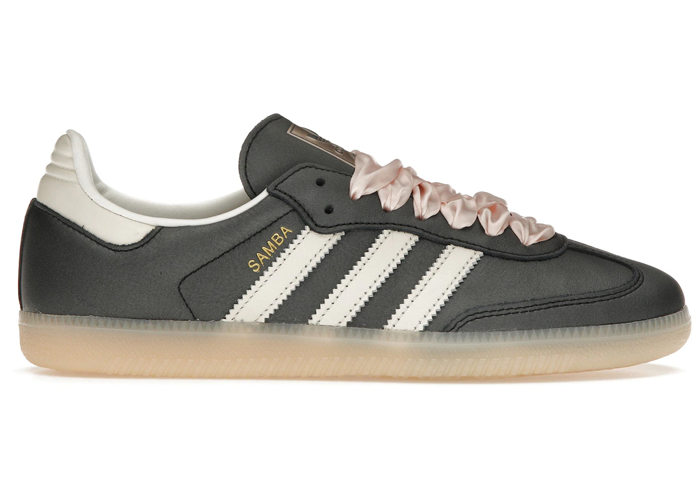 adidas Samba OG Black Pink Ribbon Laces (Women's) - IH8047 - US